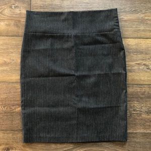 Stretchy Pinstripe Pencil Skirt
